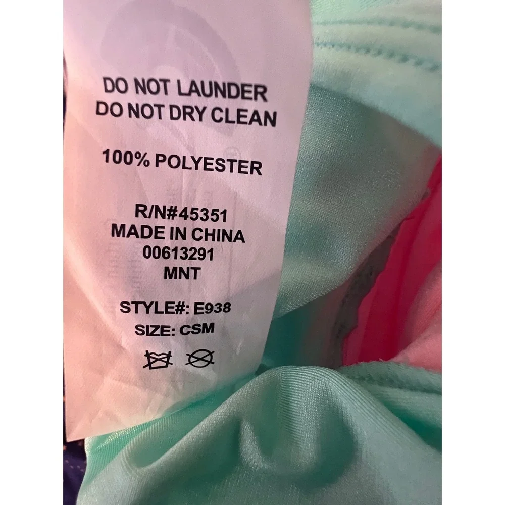 Girls Aqua Pink‎ Sequin Tutu Dance Leotard Dress Flower Detail Size CSM E938